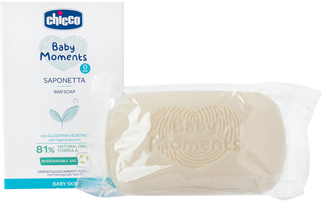 CHICCO BABY MOMENTS SAPONE SOLIDO 100 G - goldeneffe.it