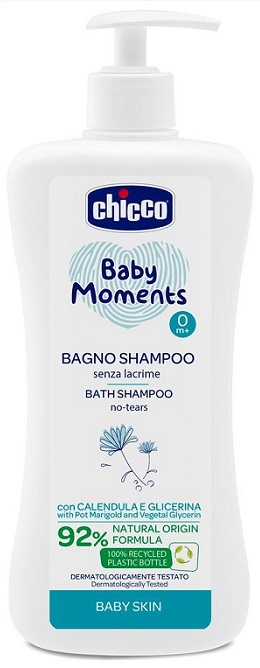 CHICCO BABY MOMENTS BAGNO SHAMPOO DELICATE 500 ML - goldeneffe.it