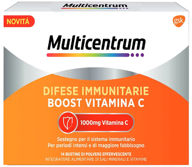 MULTICENTRUM DIFESE IMMUNITARIE BOOST VITAMINA C 28 BUSTINE - goldeneffe.it