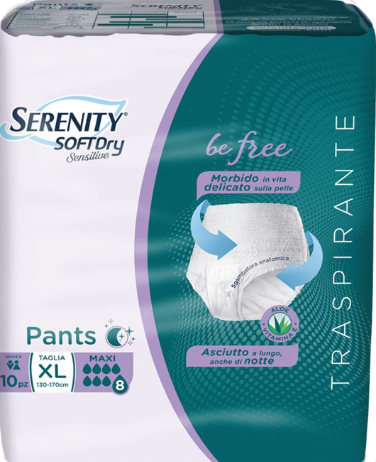 SERENITY PANTS SD SENSITIVE BE FREE MAXI XL 10 PEZZI - goldeneffe.it