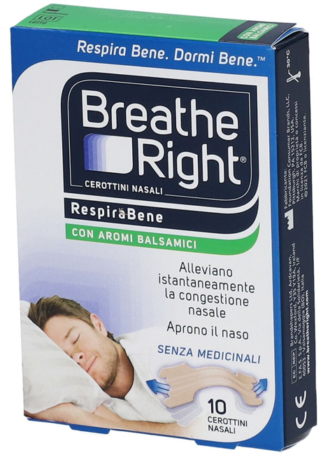 CEROTTI NASALI BREATHE RIGHT BALSAMICI 10 PEZZI - goldeneffe.it