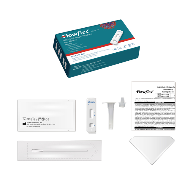 TEST ANTIGENICO RAPIDO COVID-19 FLOWFLEX DETERMINAZIONE QUALITATIVA ANTIGENI SARS-COV-2 IN TAMPONI NASALI/SALIVA MEDIANTE IMMUNOCROMATOGRAFIA USO PROFESSIONALE - goldeneffe.it