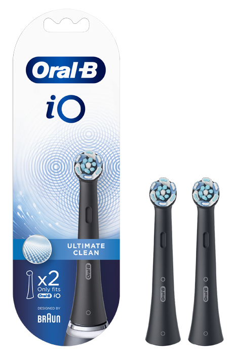 ORALB POWER REFILL IO ULTIMATE CLEAN BLACK 2 PEZZI - goldeneffe.it