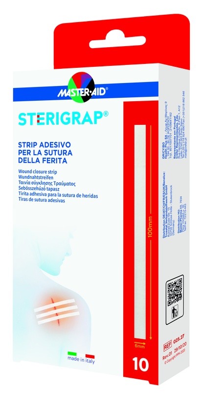 MASTER-AID STERIGRAP STRIP ADESIVO SUTURA FERITE 100X6 MM 10 PEZZI - goldeneffe.it