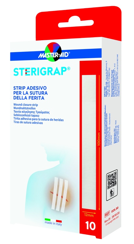 MASTER-AID STERIGRAP STRIP ADESIVO SUTURA FERITE 100X12 MM 6 PEZZI - goldeneffe.it
