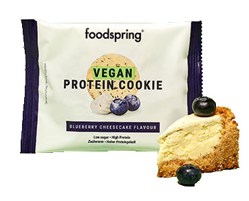VEGAN PROTEIN COOKIE CHEESECAKE AL MIRTILLO 50 G - goldeneffe.it