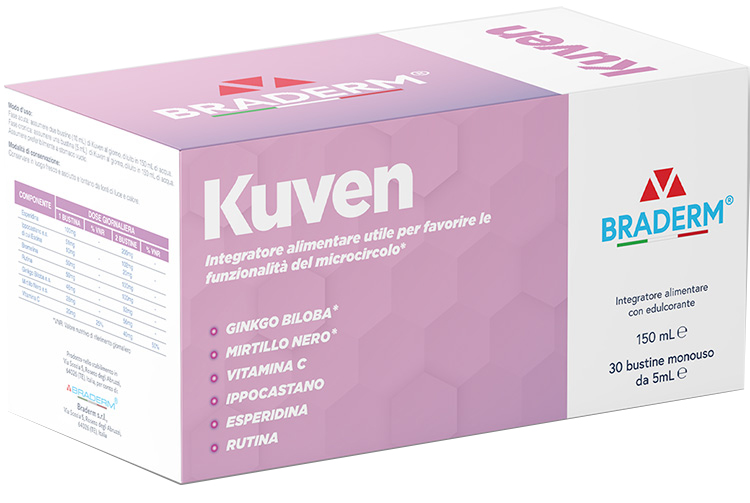 KUVEN LIQUIDO 30 BUSTINE DA 5 ML BRADERM - goldeneffe.it