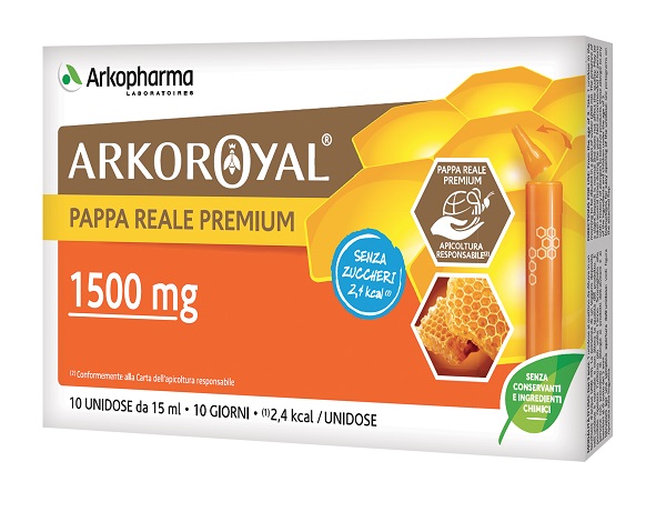 ARKOROYAL PAPPA REALE 1500MG SENZA ZUCCHERO 10 FLACONCINI DA 15 ML - goldeneffe.it