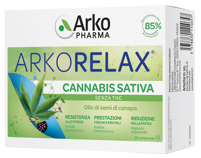 ARKORELAX CANNABIS SATIVA 30 COMPRESSE - goldeneffe.it