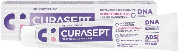 CURASEPT GEL DENTIFRICIO ADS DNA TRATTAMENTO RIGENERANTE 75 ML - goldeneffe.it