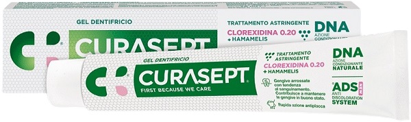 CURASEPT GEL DENTIFRICIO ADS DNA TRATTAMENTO ASTRINGENTE 75 ML - goldeneffe.it