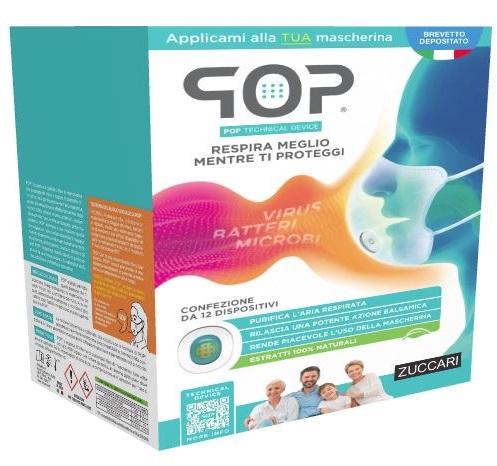POP TECHNICAL DEVICE 12 DISPOSITIVI ADESIVI PROFUMA E PURIFICA MASCHERINA - goldeneffe.it