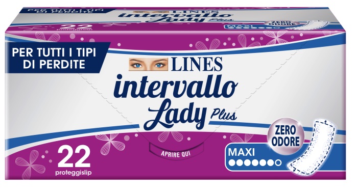 PROTEGGISLIP LINES INTERVALLO LADY PLUS MAXI 22 PEZZI - goldeneffe.it