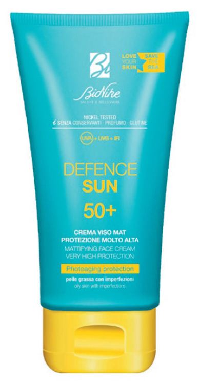 DEFENCE SUN CREMA VISO MAT SPF50+ PROTEZIONE MOLTO ALTA 50 ML - goldeneffe.it