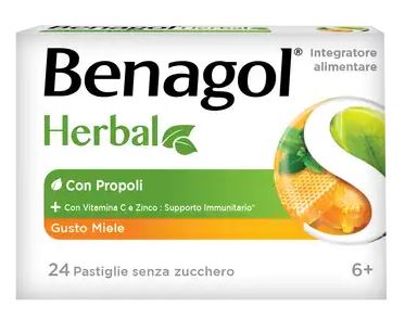 BENAGOL HERBAL MIELE 24 PASTIGLIE - goldeneffe.it