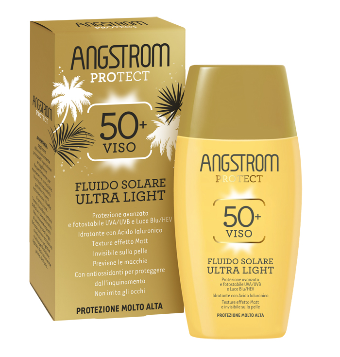 ANGSTROM FLUIDO SOLARE VISO ULTRA LIGHT SPF 50+ 40 ML - goldeneffe.it