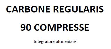 CARBONE REGULARIS 90 COMPRESSE - goldeneffe.it