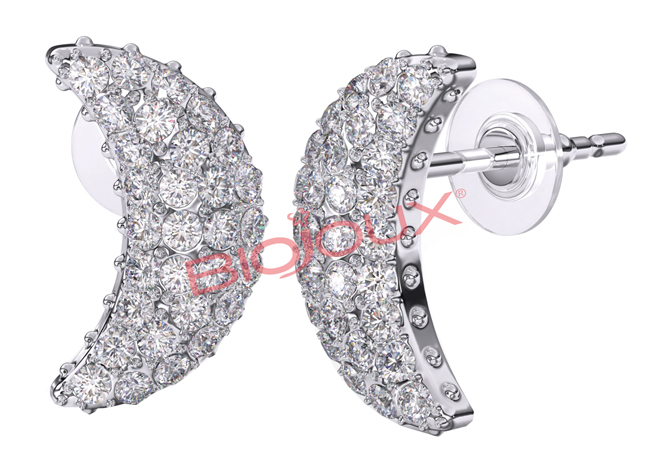 BJT259 ORECCHINO CRESCENT MOON 12 MM - goldeneffe.it