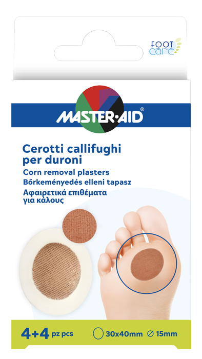 CEROTTO CALLIFUGO MASTER-AID FOOTCARE PER DURONI 4+4 PEZZI B1 - goldeneffe.it