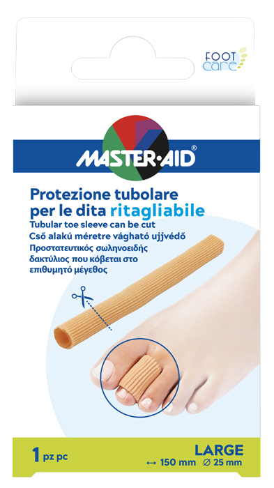 PROTEZIONE TUBOLARE MASTER-AID FOOTCARE RITAGLIABILE 15 CM 25 MM LARGE C8 - goldeneffe.it