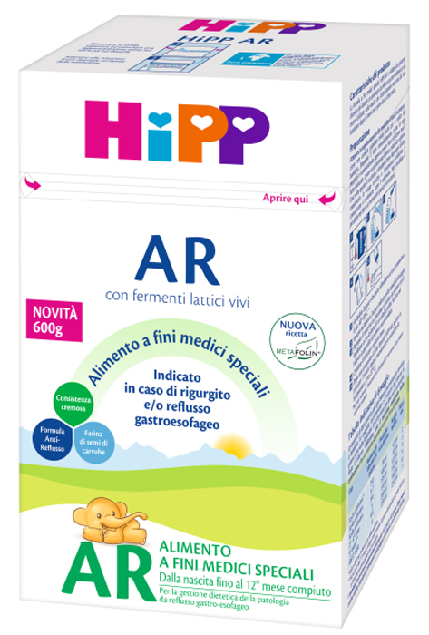 HIPP LATTE ANTIREFLUSSO CON METAFOLINA 600 G - goldeneffe.it