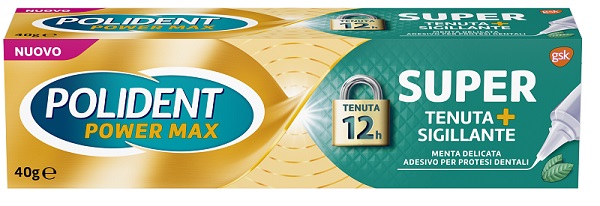 POLIDENT SUPER TENUTA+SIGILLANTE MENTA DELICATA ADESIVO PROTESI DENTALE 40 G - goldeneffe.it