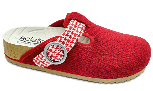 CALZATURA CON PLANTARE INDOSSABILE PUNTA CHIUSA WOODSTOCK SOFT FELT 2.0 RED 35/36 - goldeneffe.it
