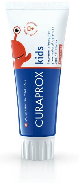 CURAPROX KIDS TOOTHPASTE STRAWBERRY FLAVOR 0 PPM 60 ML - goldeneffe.it