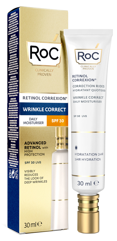 ROC RETINOL CORREXION WRINKLE CORRECT DAILY MOISTURISER SPF30 30 ML - goldeneffe.it