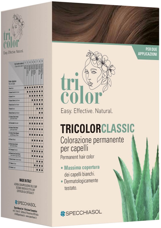 TRICOLOR CLASSIC 7 BIONDO 2 TUBI 50 ML + 2 SHAKER 50 ML + 4 BUSTINE 8 ML - goldeneffe.it