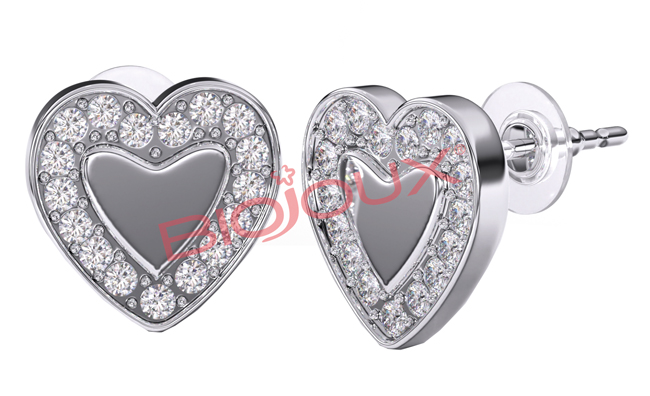 BJT249 ORECCHINO LOVE ME HEART - goldeneffe.it