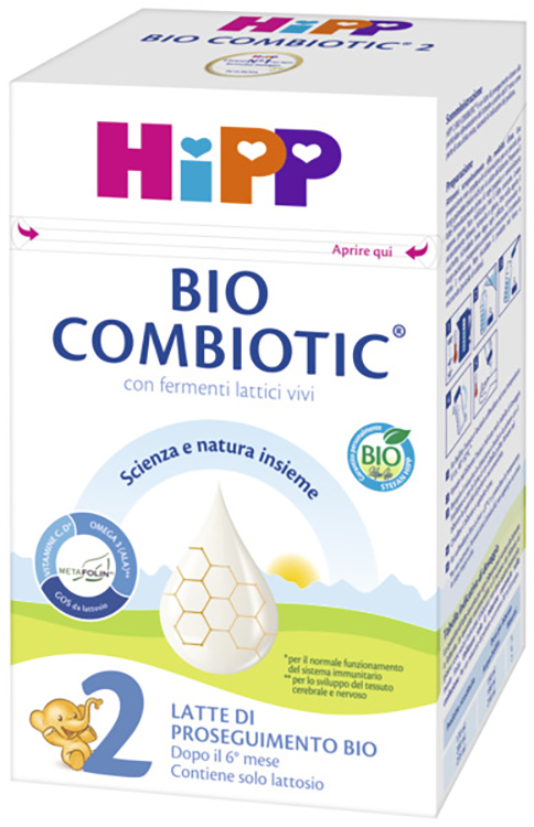 HIPP LATTE 2 COMBIOTIC 600 G BIO - goldeneffe.it