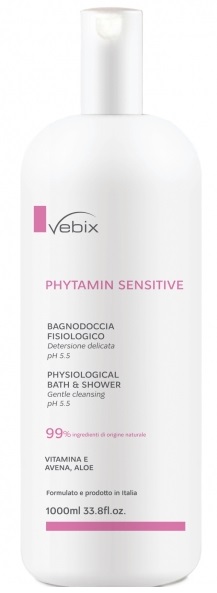 VEBIX PHYTAMIN PELLI SENSIBILI BAGNODOCCIA FISIOLOGICO 1000 ML - goldeneffe.it