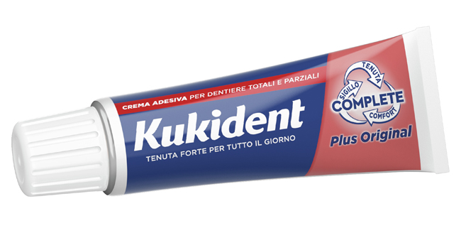 KUKIDENT PLUS ORIGINAL CREMA ADESIVA DENTIERE 40 G - goldeneffe.it