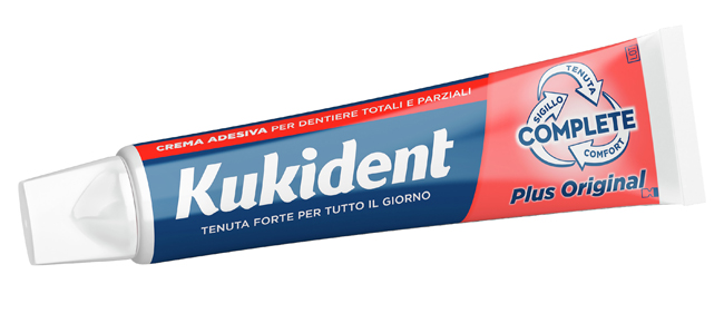 KUKIDENT PLUS ORIGINAL CREMA ADESIVA DENTIERE 65 G - goldeneffe.it