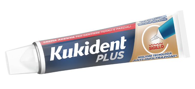 KUKIDENT PLUS BARRIERA ANTI-CIBO NEUTRO CREMA ADESIVA DENTIERE 40 G - goldeneffe.it