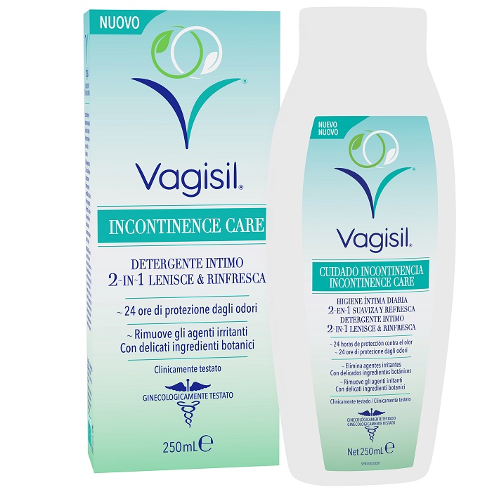 VAGISIL INCONTINENCE CARE DETERGENTE INTIMO 2IN1 LENISCE & RINFRESCA 250 ML - goldeneffe.it