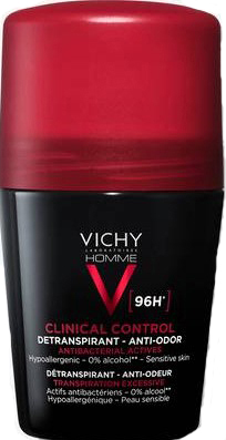 VICHY HOMME DEODORANTE CLINICAL CONTROL 96H ROLL 50 ML - goldeneffe.it