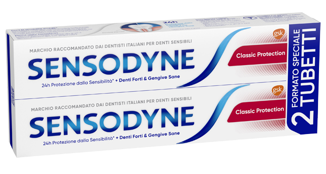 SENSODYNE CLASSICO PROTECTION 2 X 75 ML - goldeneffe.it