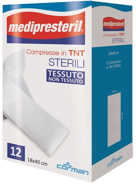 COMPRESSE STERILI TNT MEDIPRESTERIL 18X40 CM 12 PEZZI - goldeneffe.it
