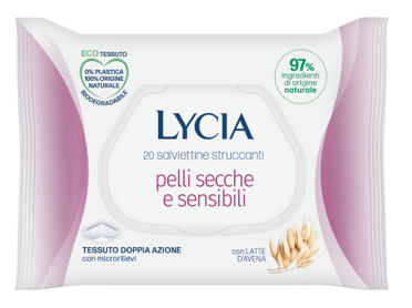 LYCIA SALVIETTINE STRUCCANTI PELLI SECCHE E SENSIBILI 20 PEZZI - goldeneffe.it