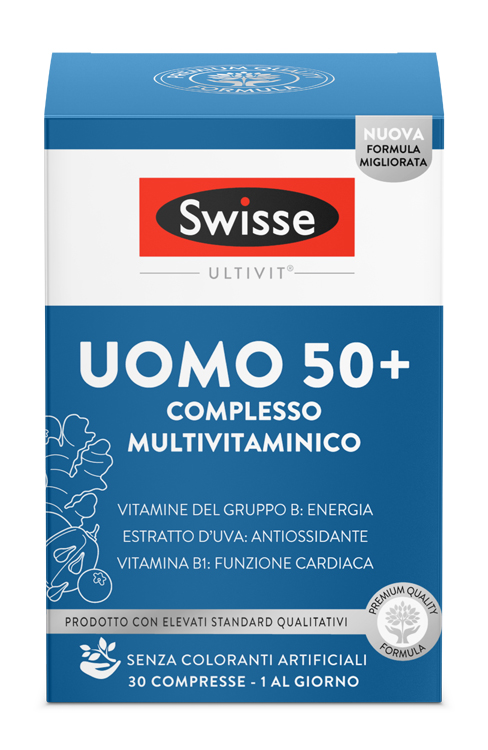 SWISSE MULTIVITAMINICO UOMO 50+ 30 COMPRESSE - goldeneffe.it