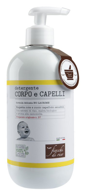 FIOCCHI DI RISO DETERGENTE CORPO/CAPELLI CAMOMILLA 400 ML - goldeneffe.it