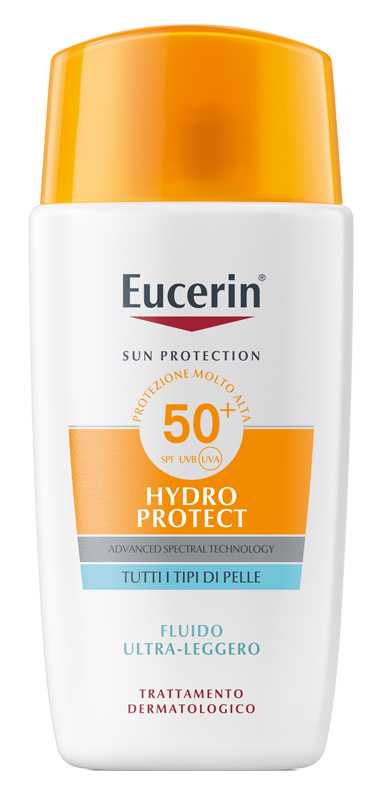 EUCERIN SUN FACE HYDRO PROTECT FLUIDO ULTRA LEGGERO SPF50+ 50 ML - goldeneffe.it