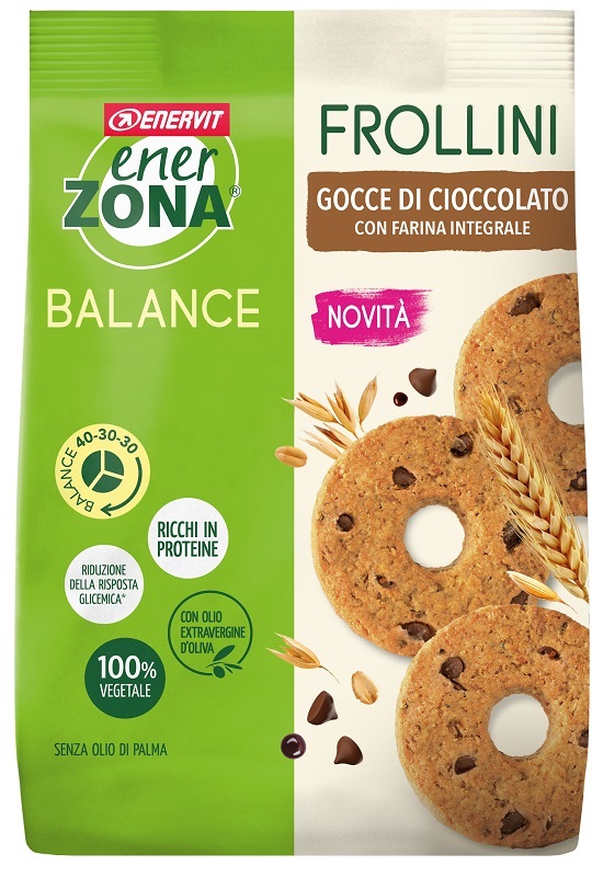 ENERZONA FROLLINI INTEGRALE GOCCE CIOCCOLATO 250 G - goldeneffe.it