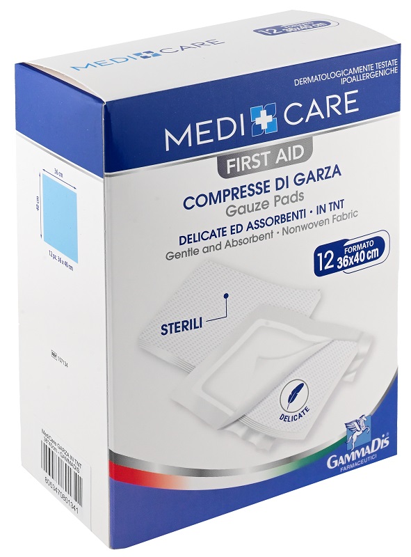 GARZA MEDICARE TNT 36X40 CM 12 PEZZI - goldeneffe.it