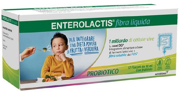 ENTEROLACTIS FIBRA LIQUIDA 12 FLACONCINI DA 10 ML - goldeneffe.it