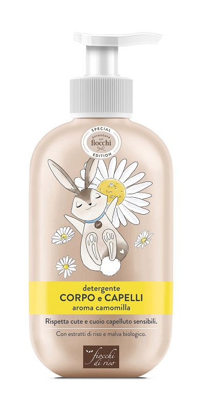 FIOCCHI DI RISO DETERGENTE CORPO CAPELLI CAMOMILLA SPECIAL 400 ML - goldeneffe.it
