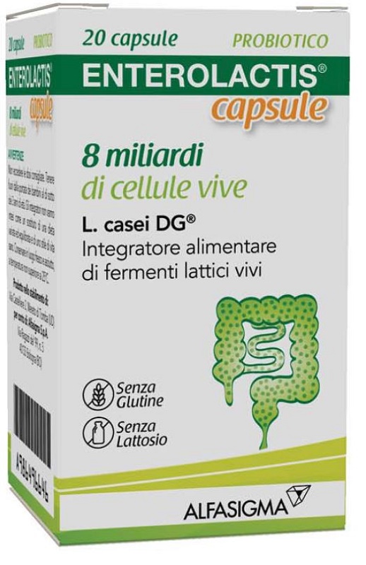 ENTEROLACTIS 20 CAPSULE 8 MILIARDI DI CELLULE VIVE - goldeneffe.it