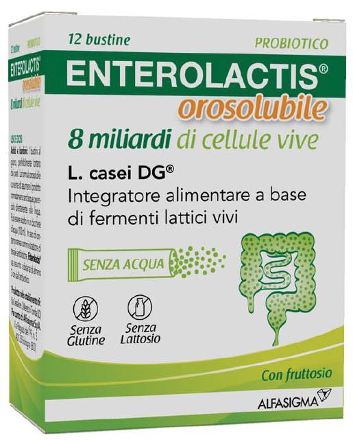ENTEROLACTIS OROSOLUBILE 12 BUSTINE 8 MILIARDI DI CELLULE VIVE - goldeneffe.it